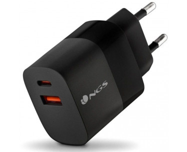 Cargador de Pared GaN NGS Bud 33W/ 1xUSB Tipo-C/ 1xUSB/ 33W CYD-0122366