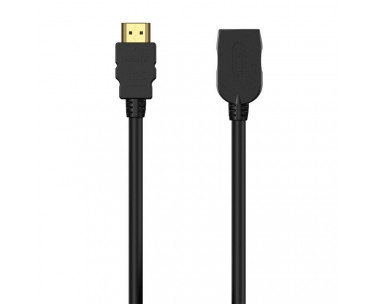Cable Alargador HDMI Aisens A120-0544/ HDMI Macho - HDMI Hembra/ Hasta 10W/ 2250Mbps/ 1m/ Negro CYD-0106972