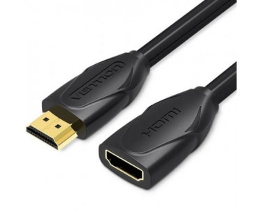 Cable Alargador HDMI Vention VAA-B06-B200/ HDMI Macho - HDMI Hembra/ 2m/ Negro CYD-0113084