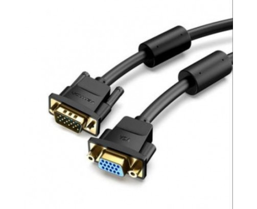 Cable Alargador SVGA Vention DAGBF/ VGA Macho - VGA Hembra/ 1m/ Negro CYD-0119115