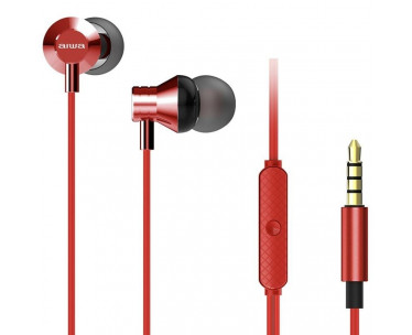 Auriculares Intrauditivos Aiwa ESTM-50RD/ con Micrófono/ Jack 3.5/ Rojos CYD-0109615