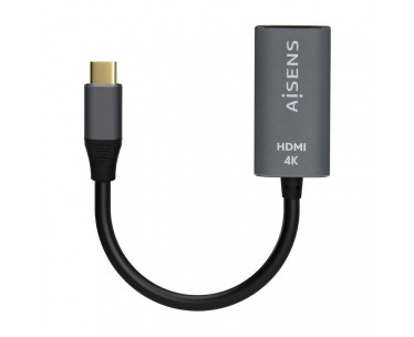 Conversor HDMI 4K 60Hz Aisens A109-0683/ HDMI Hembra - USB Tipo-C Macho/ 15cm/ Gris CYD-0112442