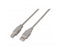 Cable USB 2.0 Impresora Aisens A101-0003/ USB Tipo-B Macho - USB Macho/ Hasta 2.5W/ 60Mbps/ 3m/ Beige CYD-0085740