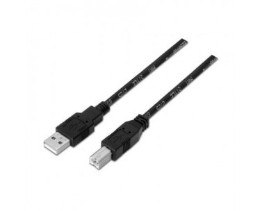 Cable USB 2.0 Impresora Aisens A101-0006/ USB Tipo-B Macho - USB Macho/ Hasta 2.5W/ 60Mbps/ 1.8m/ Negro CYD-0082918