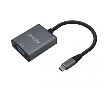 Conversor Aisens A109-0691/ USB Tipo-C Macho - VGA Hembra/ Hasta 27W/ 1250Mbps/ 15cm/ Gris CYD-0112441