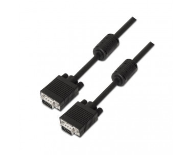 Cable SVGA Aisens A113-0076/ HDB15 Macho - HDB15 Macho/ Hasta 3W/ 10Mbps/ 20m/ Negro CYD-0084076