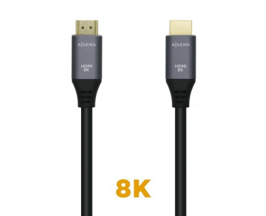 Cable HDMI 2.1 8K Aisens A150-0425/ HDMI Macho - HDMI Macho/ 50cm/ Gris Negro CYD-0097620