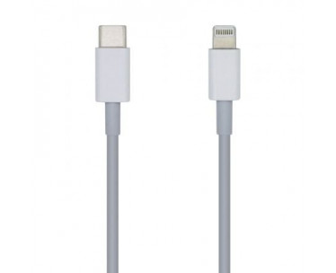 Cable USB 2.0 Tipo-C Lightning Aisens A102-0442/ Lightning Macho - USB Tipo-C Macho/ 1m/ Blanco CYD-0097656