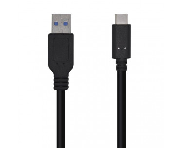 Cable USB 3.1 Tipo-C Aisens A107-0449/ USB Tipo-C Macho - USB Macho/ 50cm/ Negro CYD-0099314