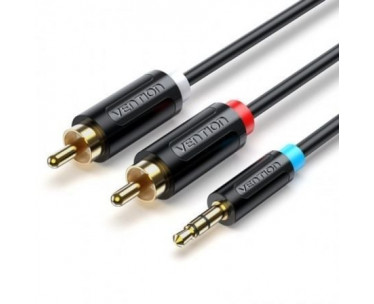 Cable Estéreo Vention BCLBG/ Jack 3.5 Macho - 2x RCA Macho/ 1.5m/ Negro CYD-0113120