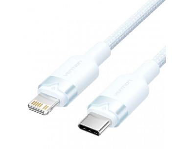 Cable USB Tipo-C Lightning Vention LALSH/ USB Tipo-C Macho - Lightning Macho/ 27W/ 480Mbps/ 2m/ Azul CYD-0121373