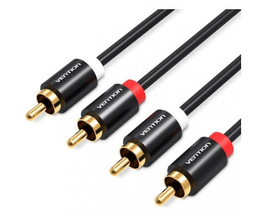 Cable Estéreo Vention VAB-R06-B300/ 2x RCA Macho - 2x RCA Macho/ 3m/ Negro CYD-0120676