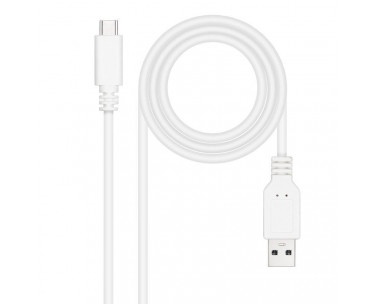 Cable USB 2.0 Nanocable 10.01.2103-W/ USB Tipo-C Macho - USB Macho/ 3m/ Blanco CYD-0121973