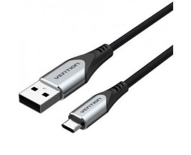 Cable USB 2.0 Vention COCHH/ microUSB Macho - USB Macho/ 480Mbps/ 2m/ Gris CYD-0120768