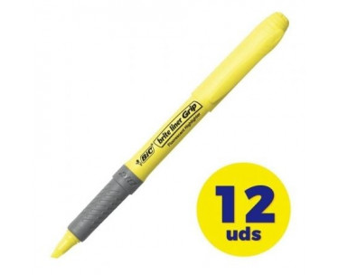 Caja de Marcadores Fluorescentes Bic Brite Liner Grip/ 12 unidades/ Amarillos CYD-0098683