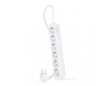 Regleta Nanocable 10.37.0006-NS/ 6 Tomas de Corriente/ Cable 1.4m/ Blanca CYD-0115309