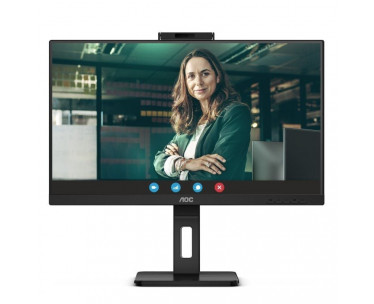 Monitor Profesional AOC 24P3CW 23.8'/ Full HD/ Webcam/ Multimedia/ Regulable en altura/ Negro CYD-0112030