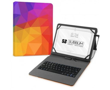 Funda con Teclado Subblim Keytab USB 11' Triángulos USB para Tablets de 11' CYD-0107660