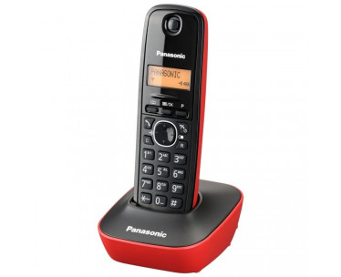 Teléfono Inalámbrico Panasonic KX-TG1611/ Negro y Rojo CYD-0058535