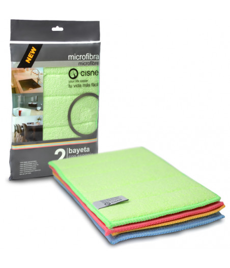 PACK 2 BAYETAS MICROFIBRA CON ESPONJA-CYG-176920