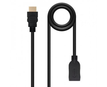 Cable Alargador HDMI Nanocable 10.15.1011/ HDMI Macho - HDMI Hembra/ 1m/ Negro CYD-0102770