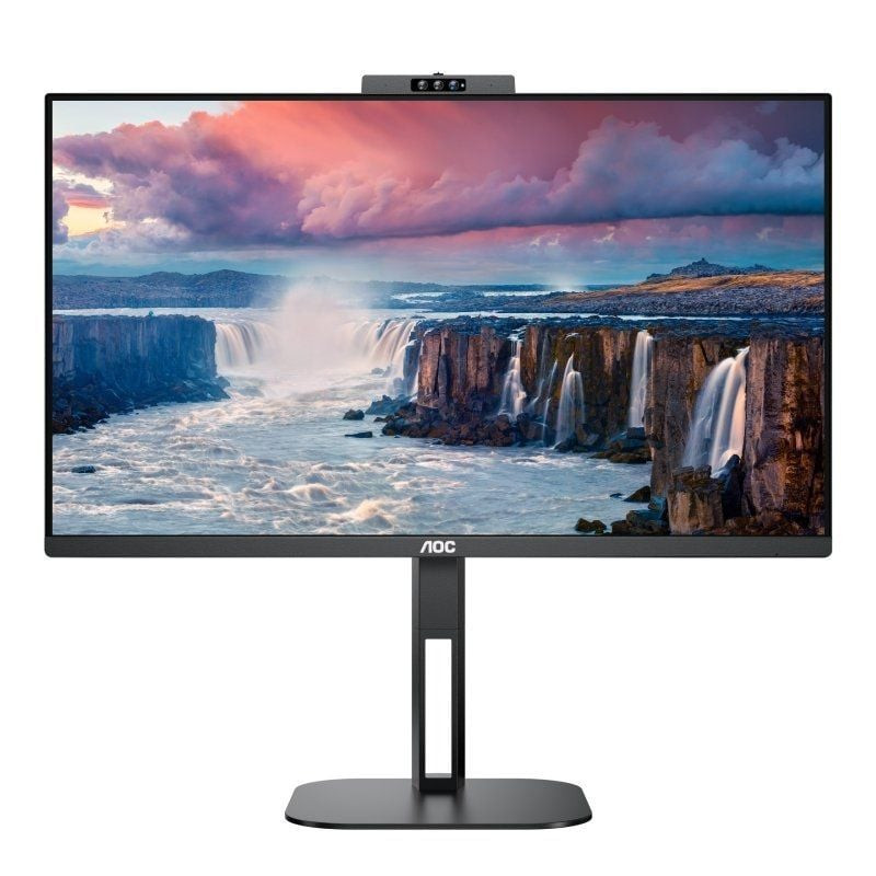 Monitor Profesional AOC 24V5CW/BK 23.8'/ Full HD/ Webcam/ Multimedia/ Regulable en altura/ Negro CYD-0112025