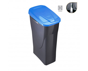 Cubo ecobin con tapa color azul 24,5 x 36,5 x 51cm 25 l, Ref. CYF-77229