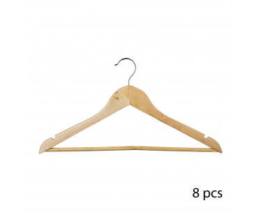 Perchas de madera 45 x 23 cm, 8 uds, Ref. CYF-77243
