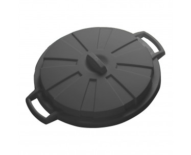 Tapa para cubo de basura de comunidad. 80 litros. color negro. mondex, Ref. CYF-77311