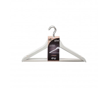 Perchas color blanco, 5 uds, Ref. CYF-83722