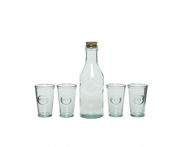 Set de botella y 4 vasos 100% reciclados 825593, Ref. CYF-83961