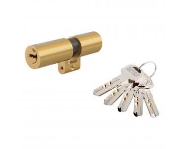 Cilindro de seguridad de perfil suizo 33-33 latón. sp:33-33 mcm, Ref. CYF-88757