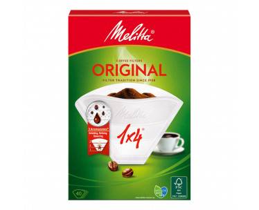 Filtro café 1-4 tazas 40 unid. melitta, Ref. CYF-95302