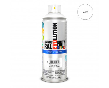 Pintura en spray pintyplus evolution water-based 520 cc ral 9010 blanco puro mate, Ref. CYF-95875