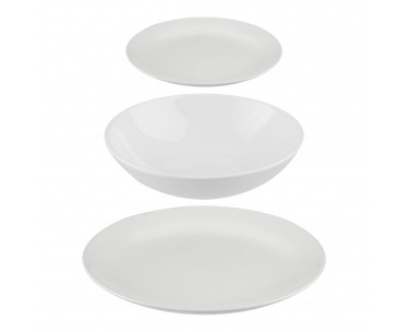 Vajilla 18 piezas color blanco, Ref. CYF-77089