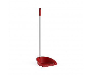Recogedor con palo y goma en boca rojo y blanco, Ref. CYF-77130