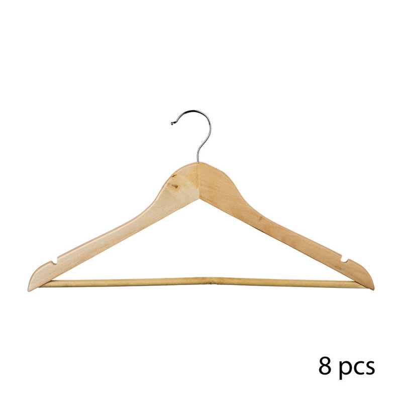Perchas de madera 45 x 23 cm, 8 uds, Ref. CYF-77243