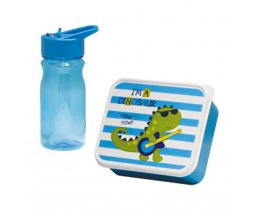 Caja infantil para merienda con cantimplora dino 0,85l/0,5l mondex, Ref. CYF-77427