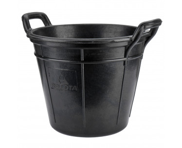 Cubo canario 18 l de caucho resistente negro., Ref. CYF-79724