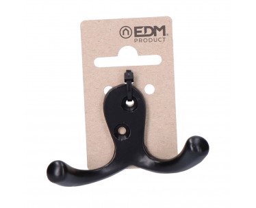 Colgador doble de aluminio negro, Ref. CYF-85027