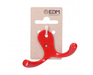 Colgador doble de aluminio rojo, Ref. CYF-85028
