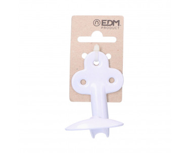 Colgador de zinc lacado blanco 7 x 7 cm, Ref. CYF-85190