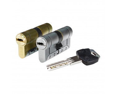 Cilindro iridium m irm3535n. níquel 70mm (35+35mm) leva larga 15mm. con 5 llaves de seguridad. ifam, Ref. CYF-87607