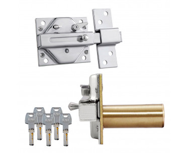 Cerrojo cs88sc m50. acabado cromo satinado. cilindro 50mm. con 5 llaves de seguridad. ifam, Ref. CYF-87624