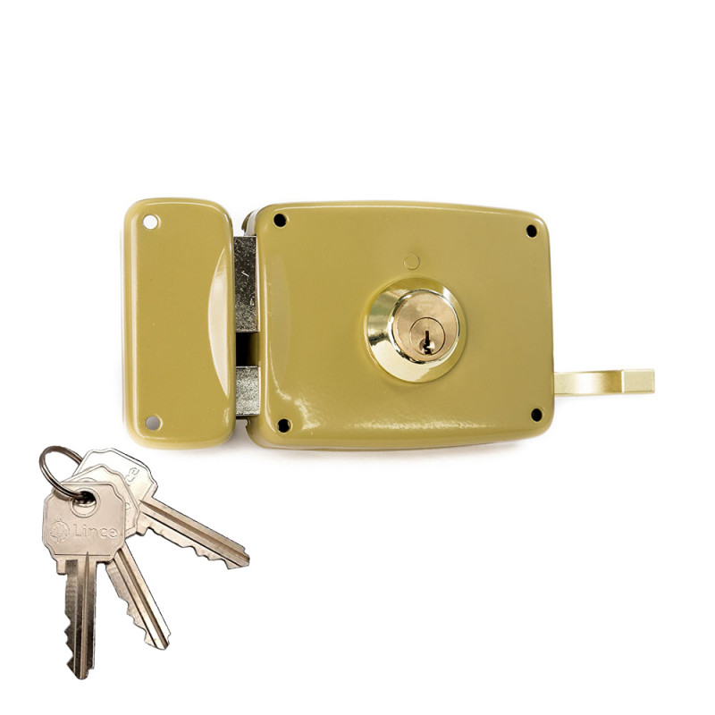 Cerradura sobreponer con cilindro 5125a entrada 100mm. mano izquierda 95125ahe10i lince, Ref. CYF-88641