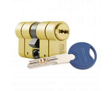Cilindro scx+ de alta seguridad anti-rotura, antibumping y antiganzúa. 30-30 latón y doble embrague. scx+de: 30-30 mcm, Ref. CY