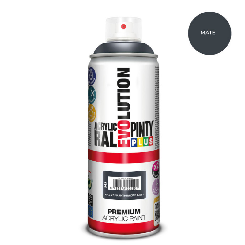 Pintura en spray pintyplus evolution 520 cc ral 7016 matt anthracite grey, Ref. CYF-95368