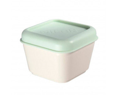 Recipiente para alimentos cuadrado 0,33 l tapa verde milan, Ref. CYF-64162