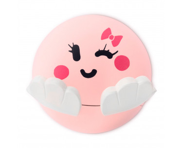 Colgador adhesivo infantil diseño cara rosa, Ref. CYF-66766