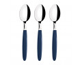 Juego de cucharas de mesa 3 piezas ipanema azul 19cm tramontina, Ref. CYF-73139